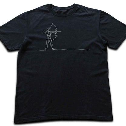 Archery Woman Line Art T-shirt