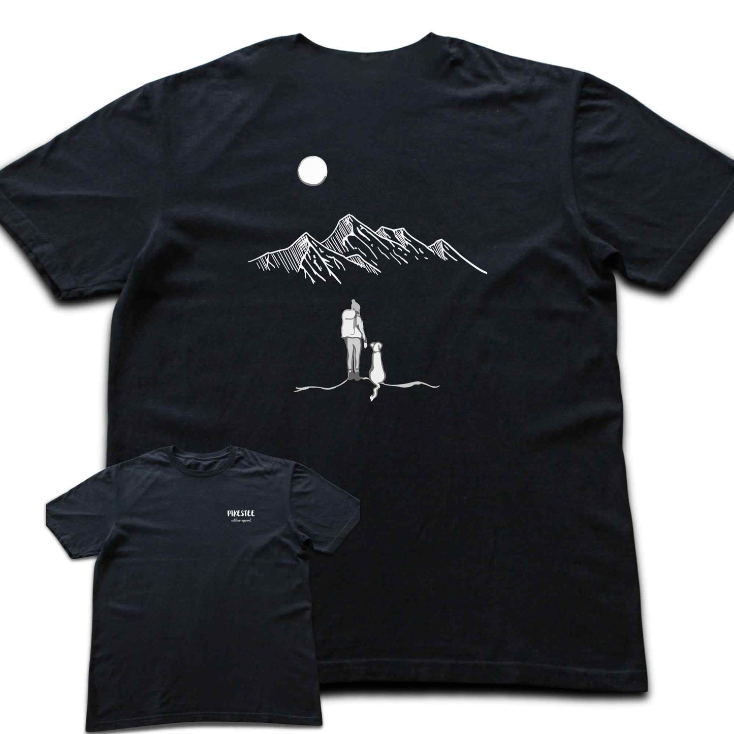 Back Print Hike With The Dog T-shirt