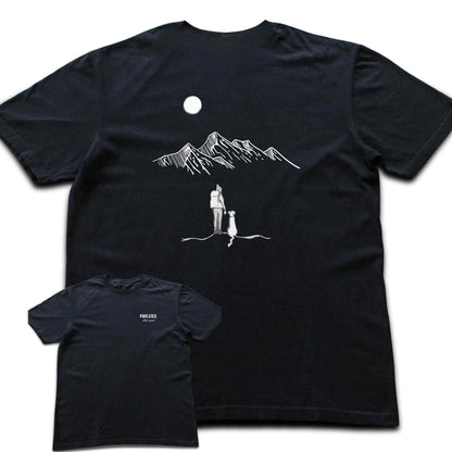 Back Print Hike With The Dog T-shirt