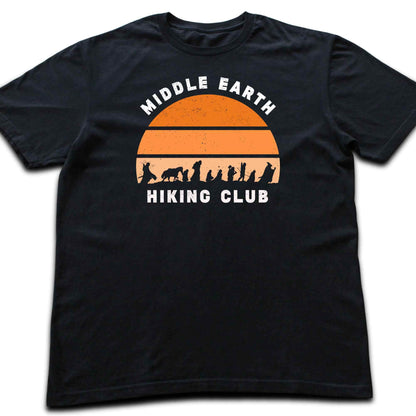 "Middle Earth Hiking Club" White Graphic T-shirt