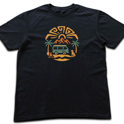 Beach Van And Dog T-shirt