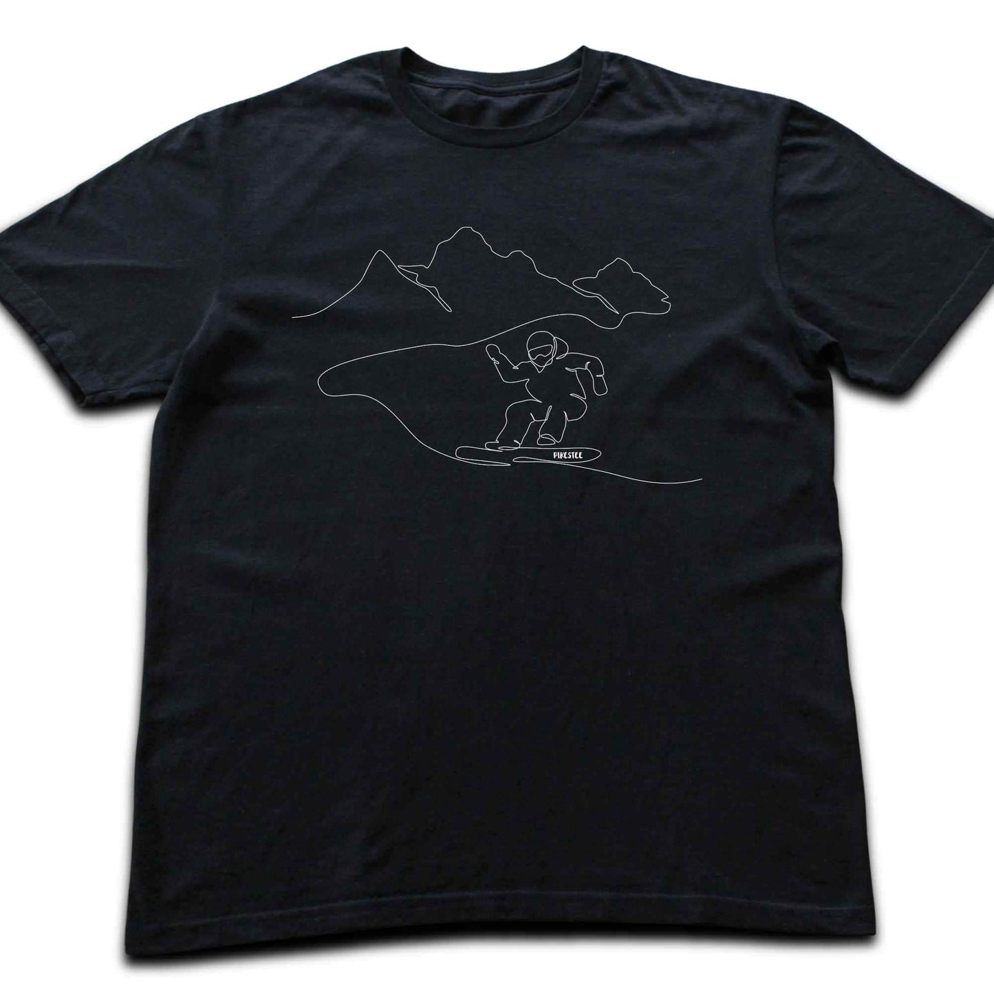 Snowboard Landscape Line Art T-shirt