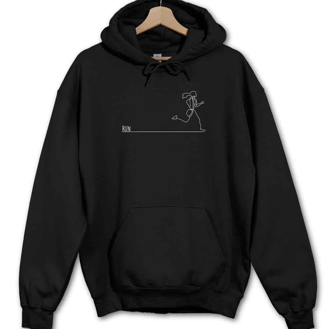 Line Art Running girl Hoodie