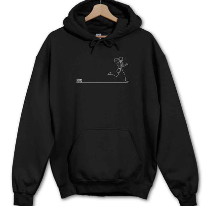 Line Art Running girl Hoodie