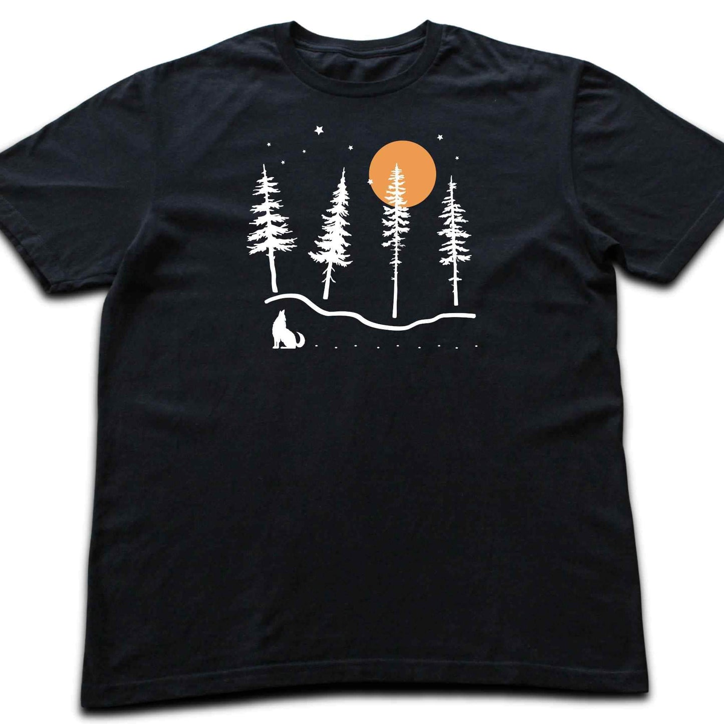 Night Landscape Wolf T-shirt