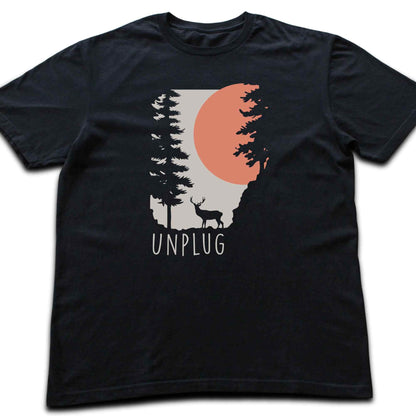 Unplug Deer Landscape T-shirt