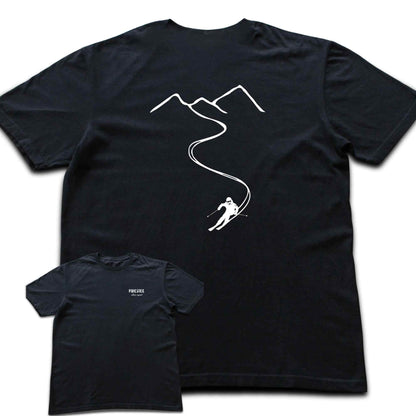 Back Print Ski Path T-shirt