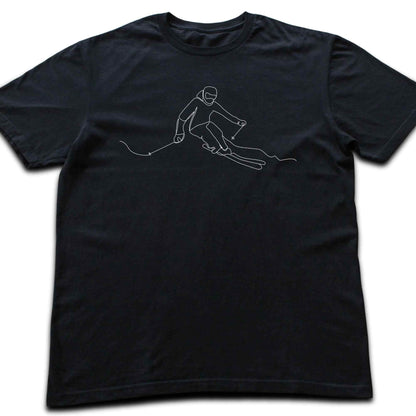 Skier Line Art T-shirt