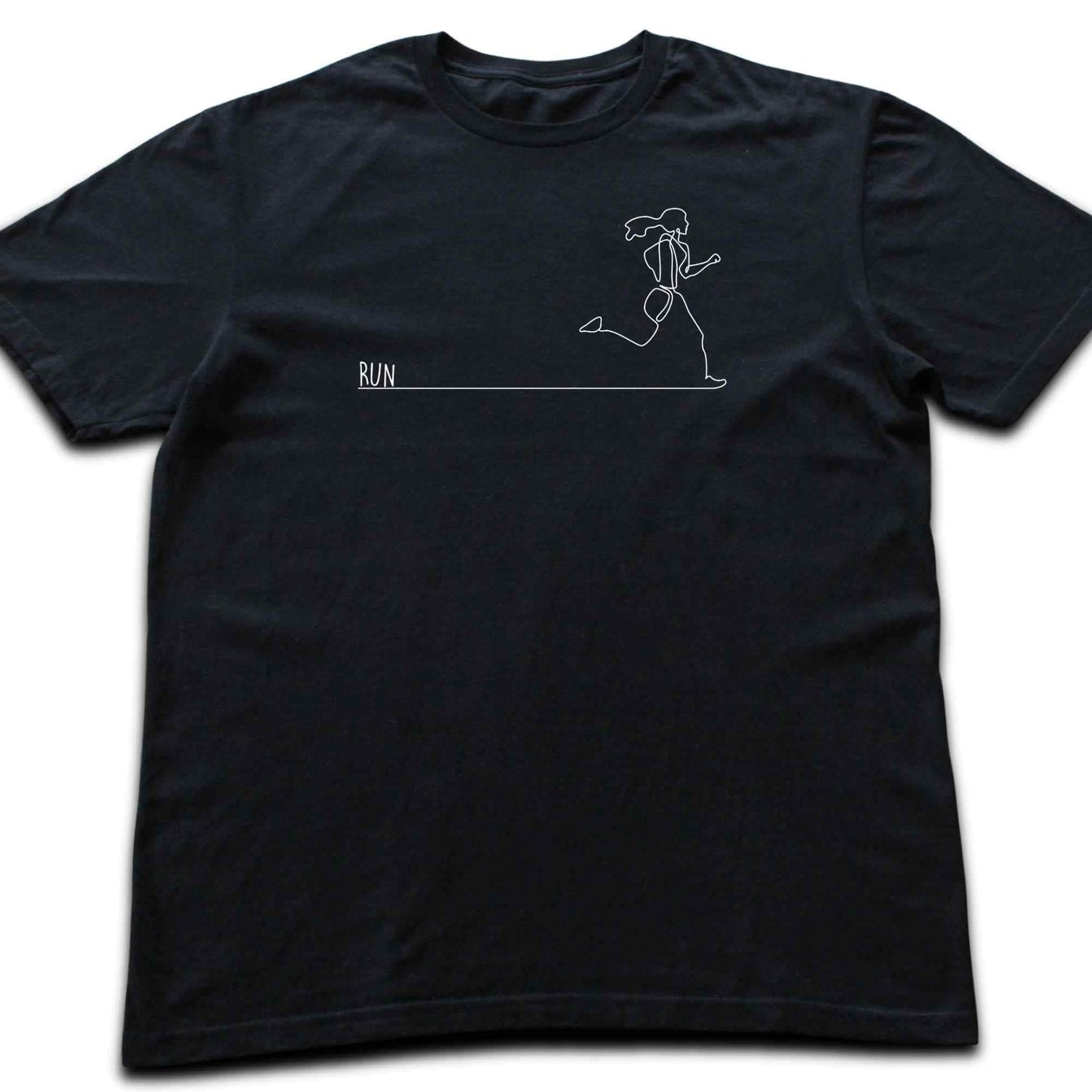 Line Art Running Girl T-shirt