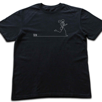 Line Art Running Girl T-shirt