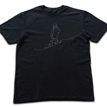 Snowboard Back Line Art T-shirt