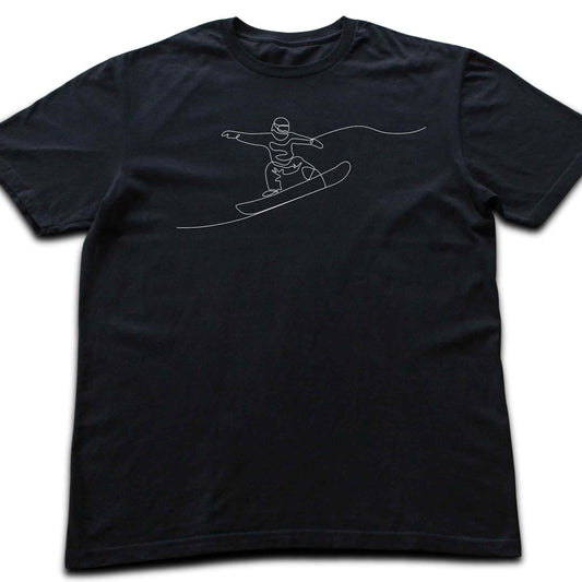 Snowboard Line Art T-shirt