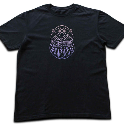 Caravan Window Landscape T-shirt