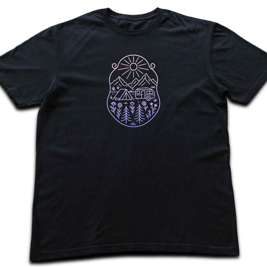 Caravan Window Landscape T-shirt