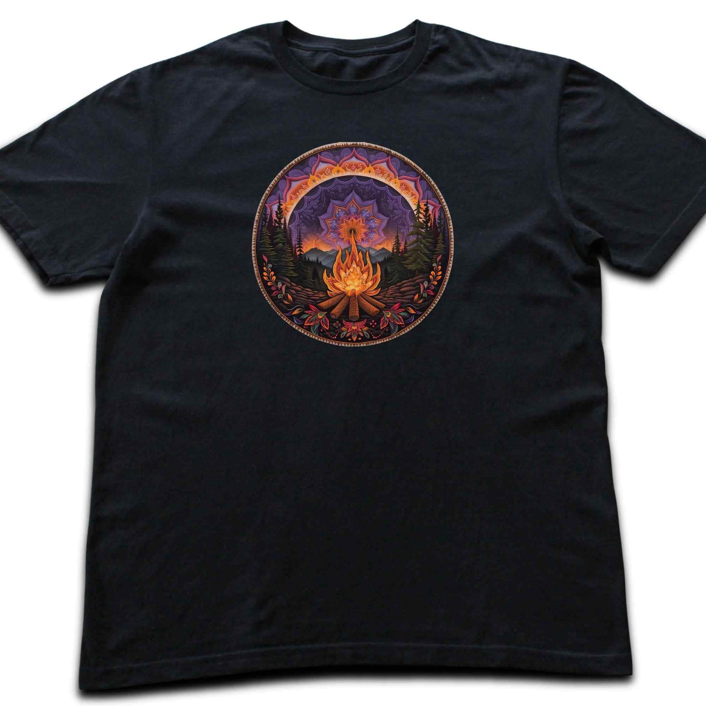 Mandala Campfire Landscape T-shirt