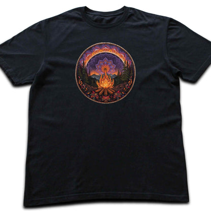 Mandala Campfire Landscape T-shirt