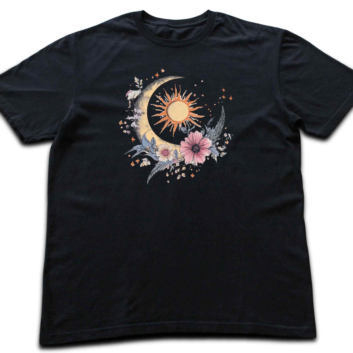 Floral Moon and Sun T-shirt