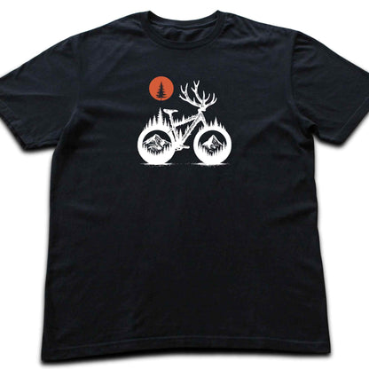 Deer Bike Landscape T-shirt