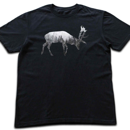 Deer Double Exposure T-shirt