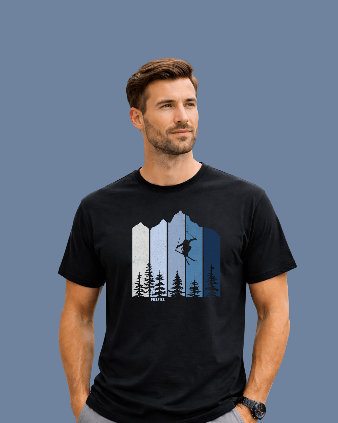 Mountain Ski Silhouette T-shirt
