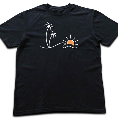 Miniamlist Beach Landscape T-shirt