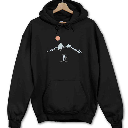 Ski Mountain Landscape Hoodie