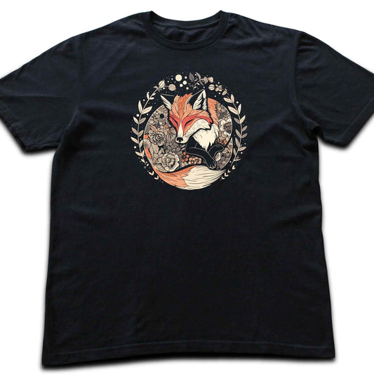 Sleeping Fox Mandala T-shirt