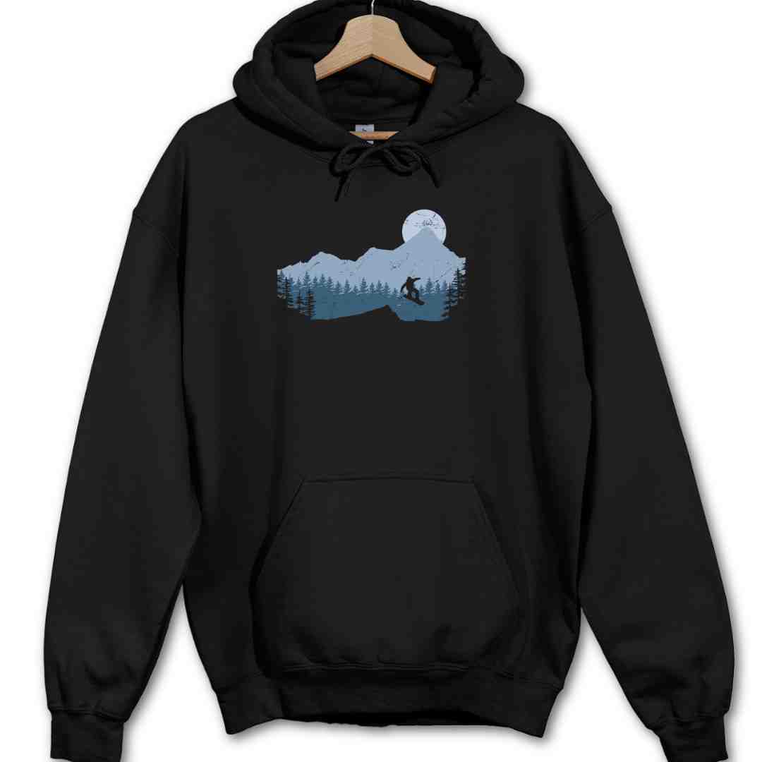 Snowboard Jump Landscape Hoodie