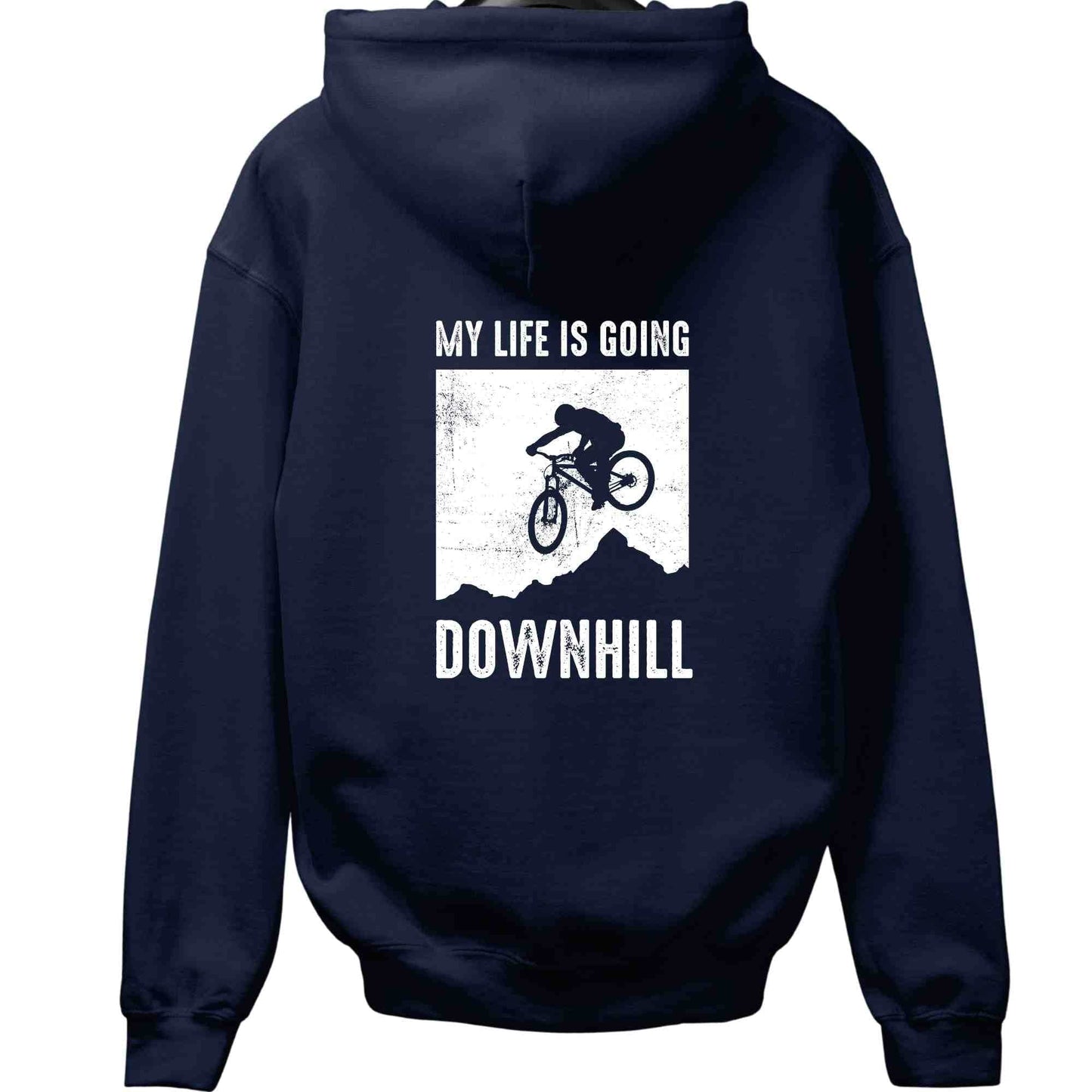 My Life Downhill MTB Back-Print Hoodie