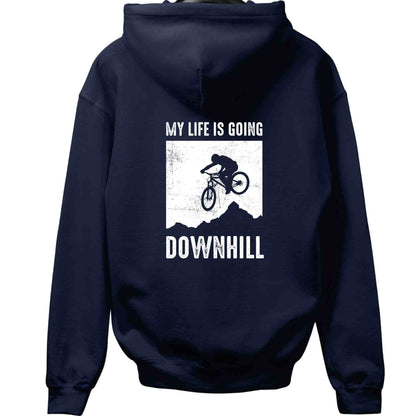 My Life Downhill MTB Back-Print Hoodie
