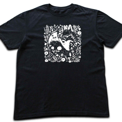Fox Floral Patern T-shirt
