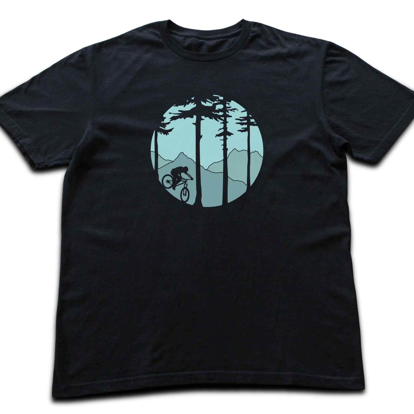 Mountain Biking Round T-shirt