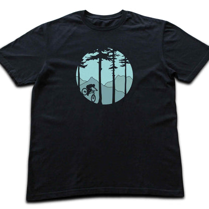 Mountain Biking Round T-shirt