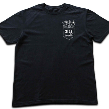 Stay Wild Flowers Pocket T-shirt