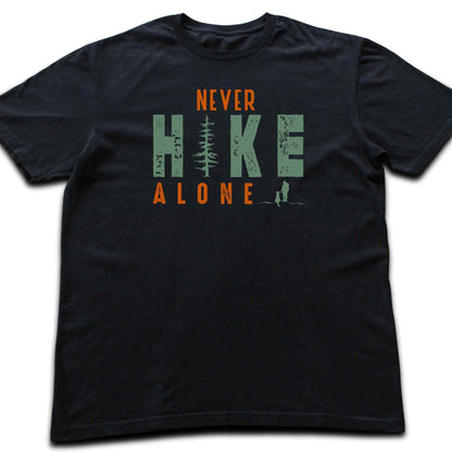 "Never Hike Alone Wander" graphic T-shirt