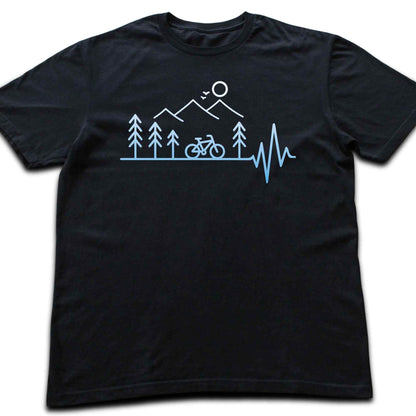 Heart Beat Bike Landscape T-shirt