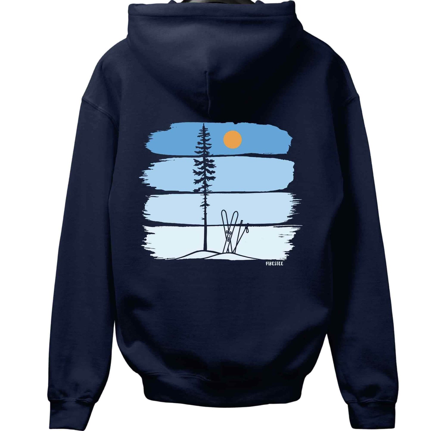 Gradient Best Ski Spot Back-Print Hoodie