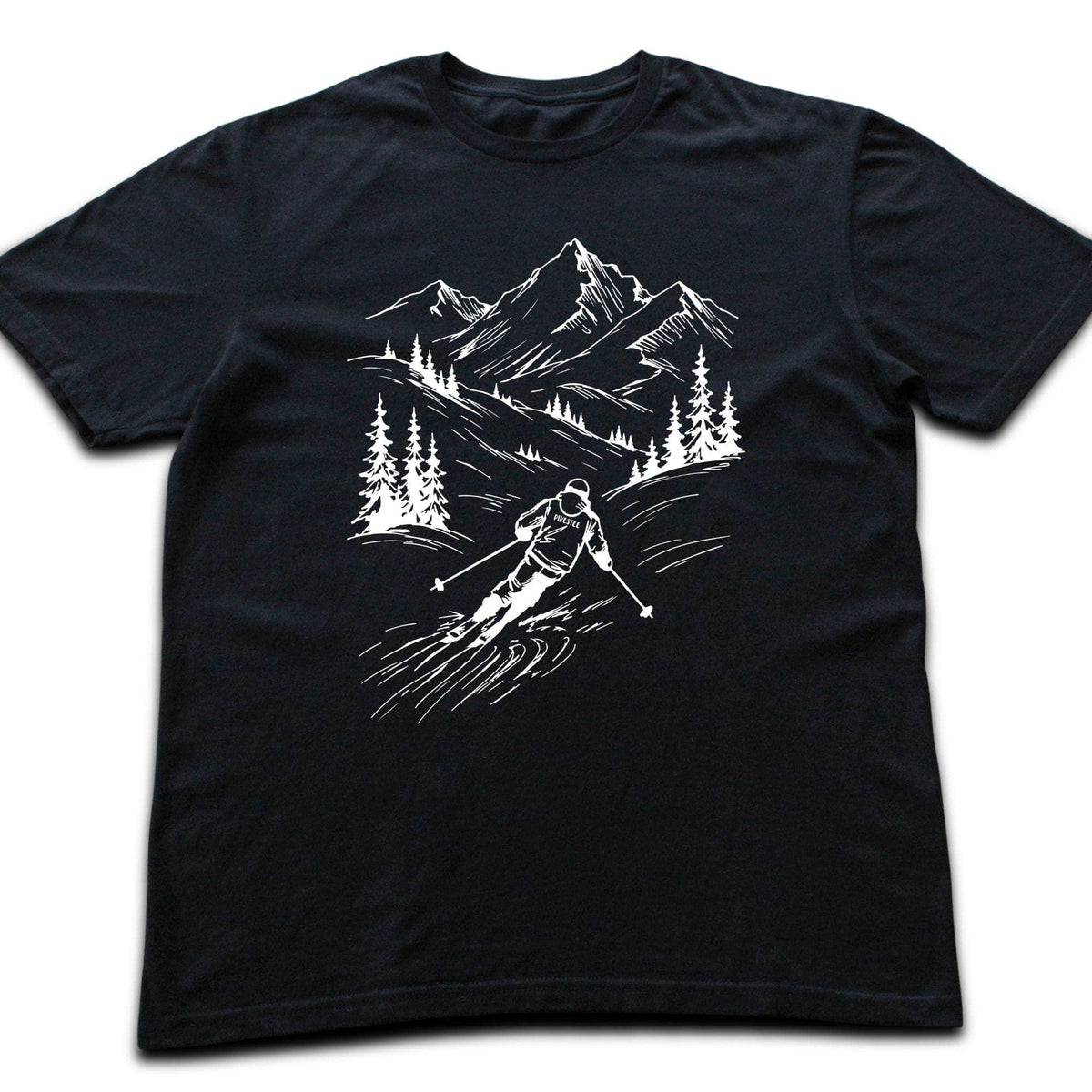 Handdrawn Skier T-shirt