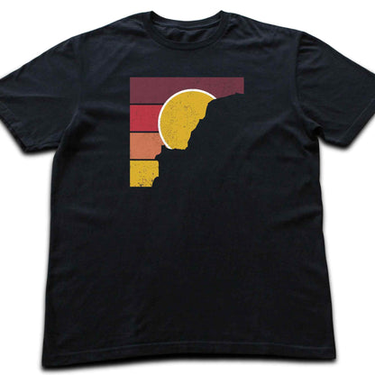 Squared Mountain Sunset T-shirt
