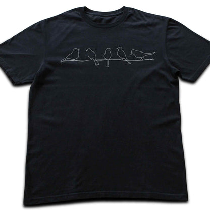 Birds line Line Art T-shirt