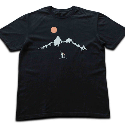 Skier Looking Mountain T-shirt
