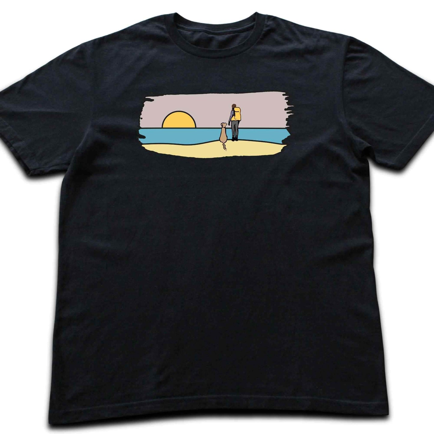 Girl And Dog Beach T-shirt