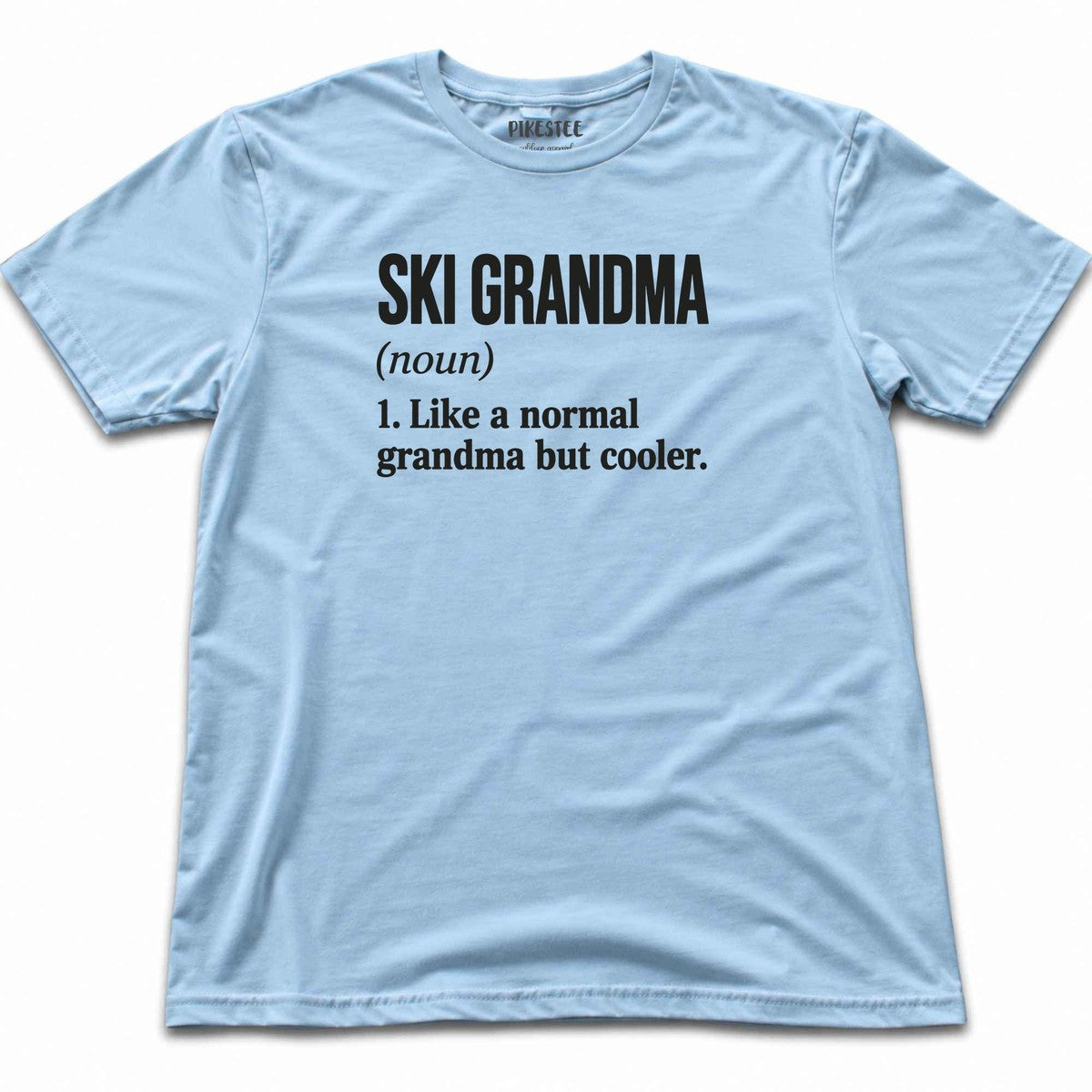 Ski Grandma T-shirt - Light Blue