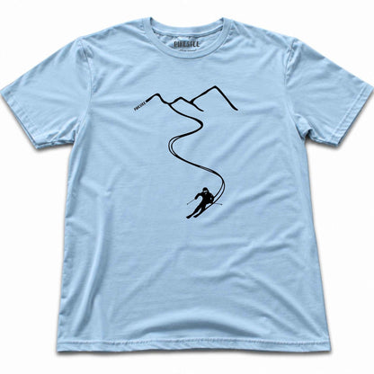 Ski Path T-shirt - Light Blue