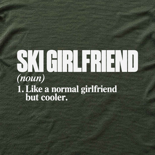 Ski Girlfriend T-shirt - Military Green - hero