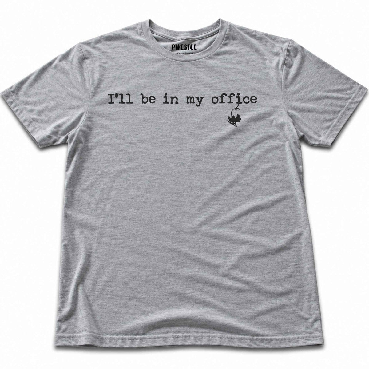 In My Office Ski T-shirt - Sport Grey