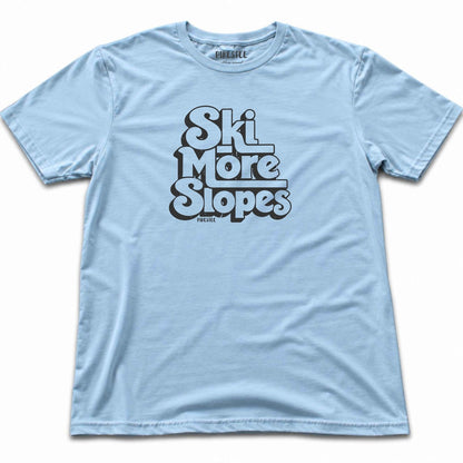 Ski More Slopes T-shirt - Light Blue