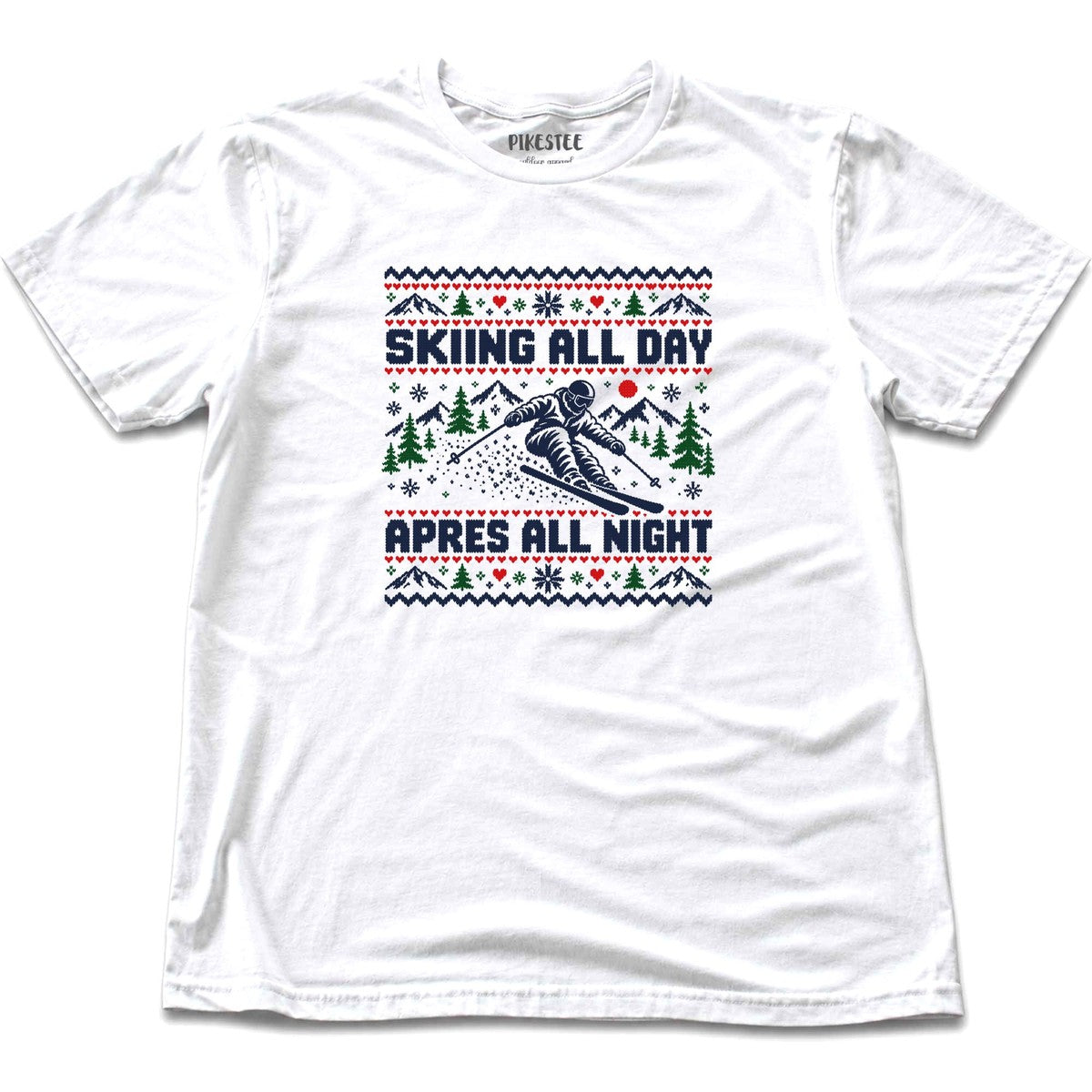Skiing All Day T-shirt - White