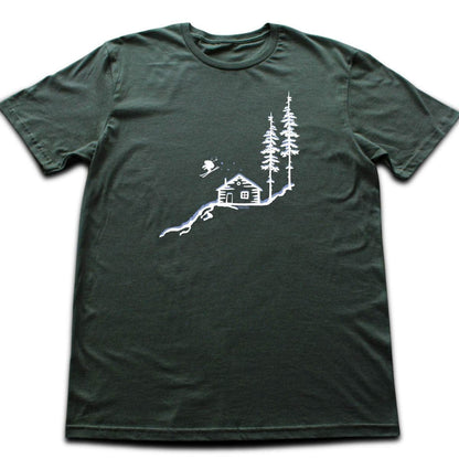 Cabin Ski Jump T-shirt - Military Green