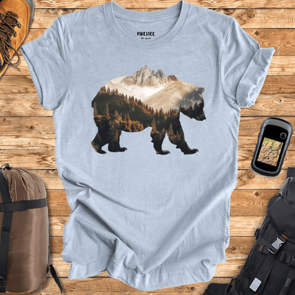 "Color Full Bear Landscape" graphic T-shirt